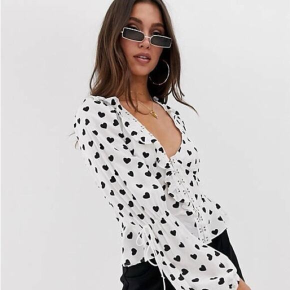 For Love and Lemons Willow Heart Top - Picture 1 of 6
